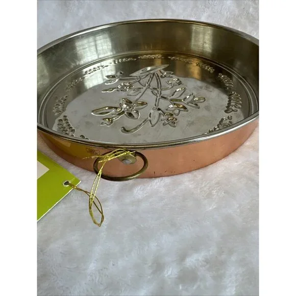 Vintage Cooper Tin Jello Mold Decor Flowers Floral Korea ODI Pfaltzgraff - Picture 5 of 9